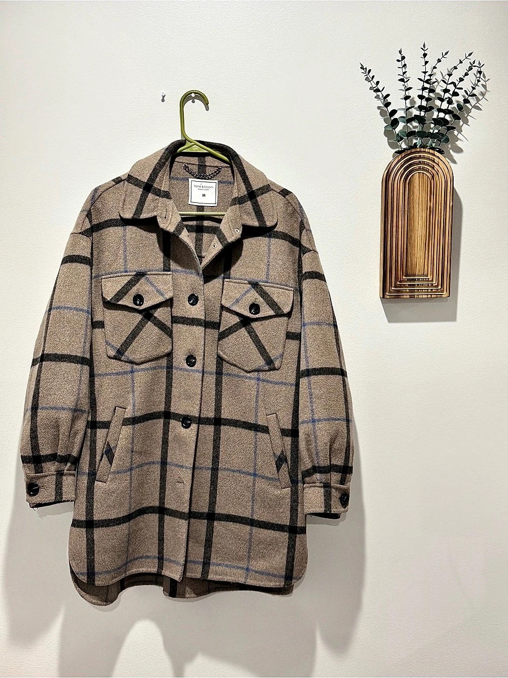 Plaid Jacket in Brown & Black Like New